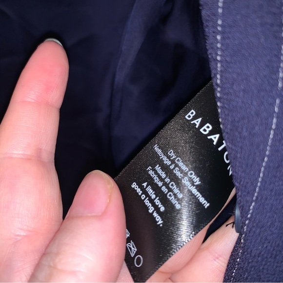 Aritzia Babaton Navy Pinstripe Trent Jacket 8 - Picture 11 of 15